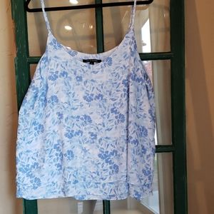 Zac and Rachel XL blue flowy floral & fun tank top
